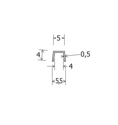 Réducteur de rainure larg 5.5